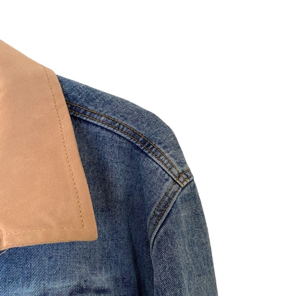 ASOS Mennace Denim Butterfly Embroidered Jacket Size Medium - Picture 3 of 11